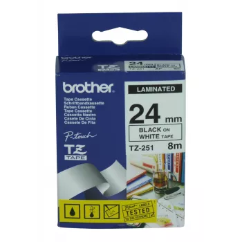 Sildivalmistuslint Brother TZ-251 Must 8m 2,4cm
