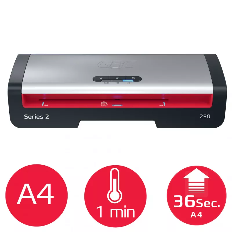 GBC 250 Office A4 laminaator, 24 cm, Kuumlaminaator, 500 mm/min, 0,5 mm, A4, 100 µm