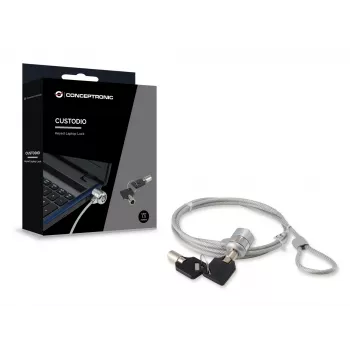 Conceptronic CNBSLOCK15 turvakaabel Hõbedane 1,5 m