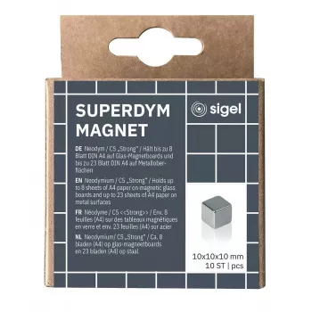 Käsitöömagnetkuubik Sigel BA193 Neodüüm Hõbedane 10 mm