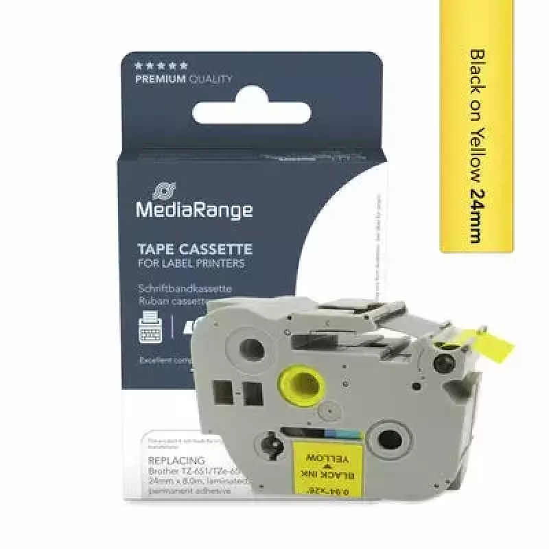 Printerilint MediaRange MRBTZ651 must 2,4 cm 8 m
