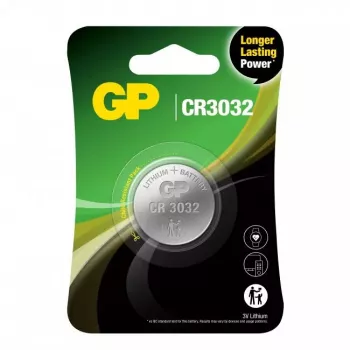 Ühekordne patarei GP Batteries CR3032 liitium-mangaandioksiid, kõrgus 3,5 mm, läbimõõt 3 cm