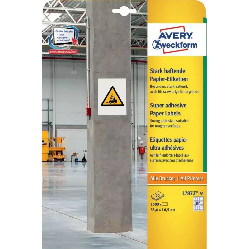 Isekleepuv silt, ristkülikukujuline AVERY L7872-20