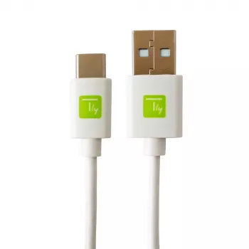 Techly ICOC MUSB20-CMAM10TW USB-kaabel USB 2.0 1 m USB A USB C Valge