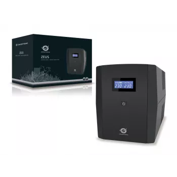 Conceptronic ZEUS 1200VA 720W UPS, IEC + Schuko pistikupesa, liin-interaktiivne, 1,2 kVA, 720 W, 220 V, 240 V, 220 V