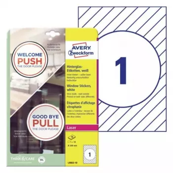 Avery Window Stickers Avery L9003-10 isekleepuv valge A4 10 tk