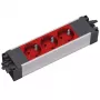 Liigpingekaitse Bachmann 906.306 3 vahelduvvoolupistikupesa 250 V must hall punane