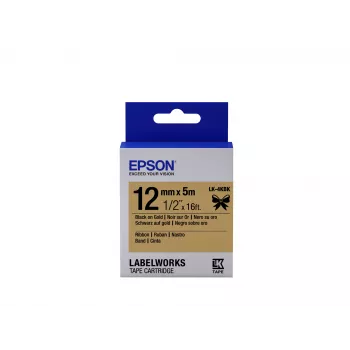 Epsoni sildikassett Satin Ribbon LK-4KBK Must/Kuldne 12 mm (5 m)