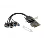 Conceptronic 4-pordiline DB9 RS232 jadaliiidese PCIe-kaart, PCIe, RS-232, PCIe 2.0, RS-232, Must, Hiina