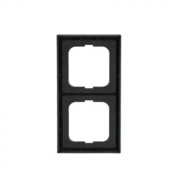 Seinaplaadi raam Busch-Jaeger 1722-885K, kruvivaba termoplast, must, 80×151 mm, 11 mm paks