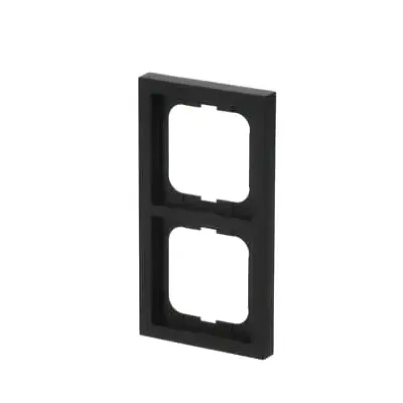 Seinaplaadi raam Busch-Jaeger 1722-885K, kruvivaba termoplast, must, 80×151 mm, 11 mm paks