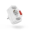 Hama 00223217 toitepistikupesa adapter Valge