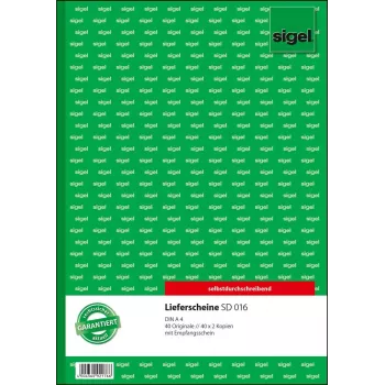 Kirjutusmärkmik Sigel SD016 A4 40 lehte roheline valge