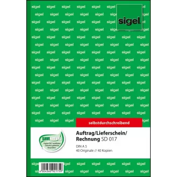Ärivorm Sigel SD017 roheline A5 80 lehte