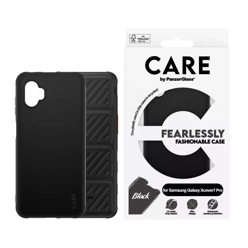 Kaitsev TPU-ümbris PanzerGlass Samsung Galaxy Xcover7 Pro jaoks — Must