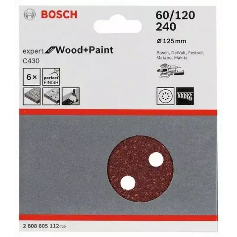 Lihvketta komplekt Bosch 2 608 605 112, 6 tk