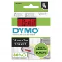 DYMO autentsed D1 sildid | 24 mm x 7 m rull | Must trükk punasel | Isekleepuvad sildid LabelManageri etiketiprinteritele