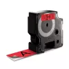 DYMO autentsed D1 sildid | 24 mm x 7 m rull | Must trükk punasel | Isekleepuvad sildid LabelManageri etiketiprinteritele