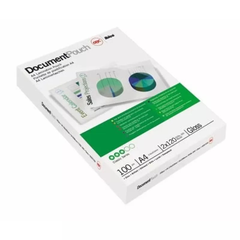 GBC Lamineerimistasku A4 80 mikronit, läikiv, läbipaistev, A4, 0,08 mm, 100 tk