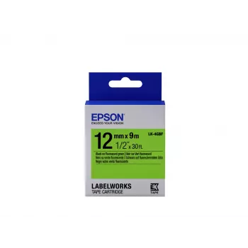Epson Label Cartridge Fluorescent LK-4GBF must/roheline 12mm (9m)
