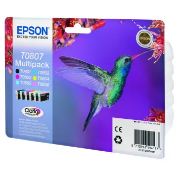 Epson Hummingbird Multipack 6-colours T0807 Claria Photographic Ink