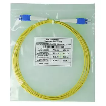 BlueOptics SFP8181BU1MK InfiniBand kiudoptiline kaabel 1 m LC kollane