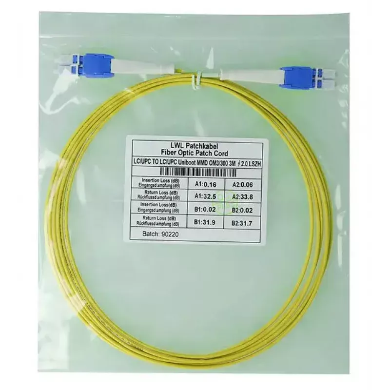 BlueOptics SFP8181BU1MK InfiniBand kiudoptiline kaabel 1 m LC kollane
