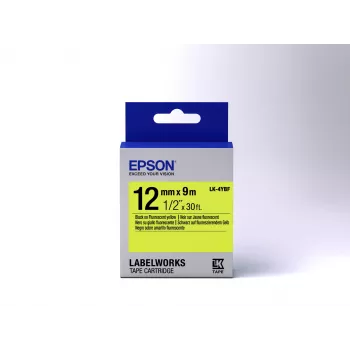 Epson Label Cartridge Fluorescent LK-4YBF Must/Kollane 12mm (9m)