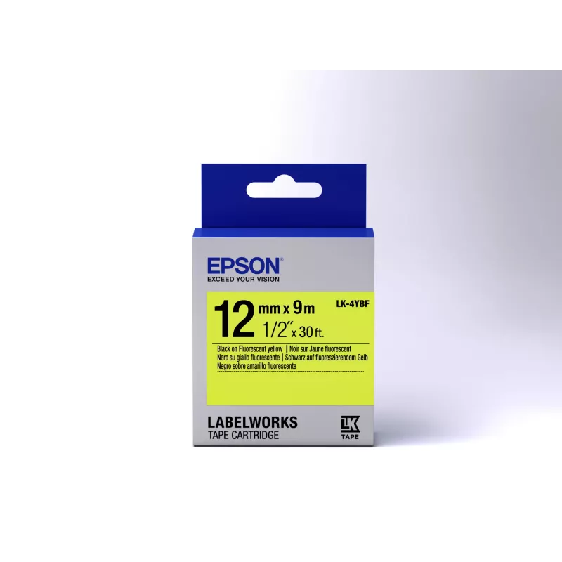 Epson Label Cartridge Fluorescent LK-4YBF Must/Kollane 12mm (9m)