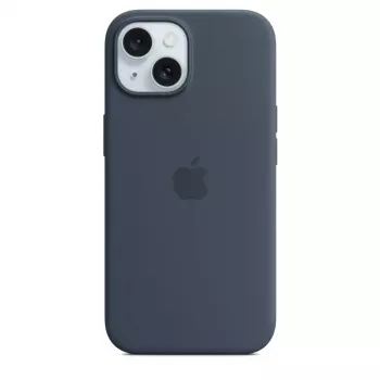 Silicone Case Cover Apple iPhone 15 MagSafe Storm Blue