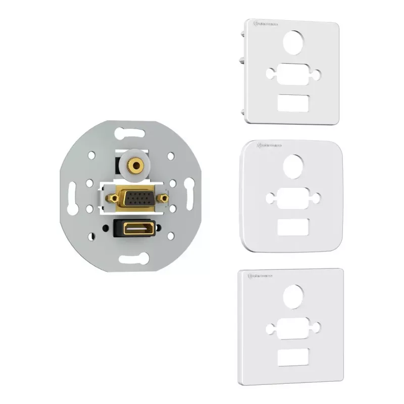 Pistikupesa HDMI VGA 3,5 mm Kindermann 7456000586