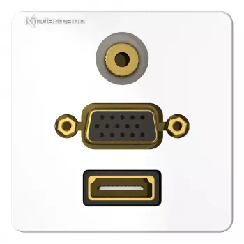 Pistikupesa HDMI VGA 3,5 mm Kindermann 7456000586