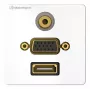 Pistikupesa HDMI VGA 3,5 mm Kindermann 7456000586