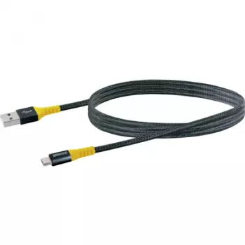 USB-kaabel Schwaiger WKUM10 511 1,2 m USB A Micro-USB B Must Kollane
