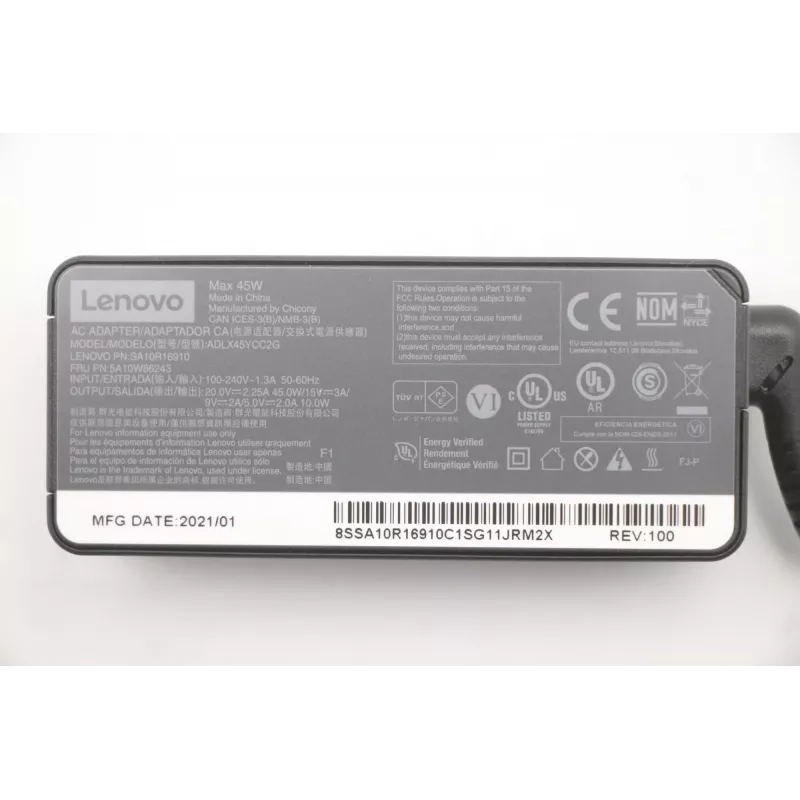 Lenovo 5A10W86243 toiteadapter Toas 45 W Must