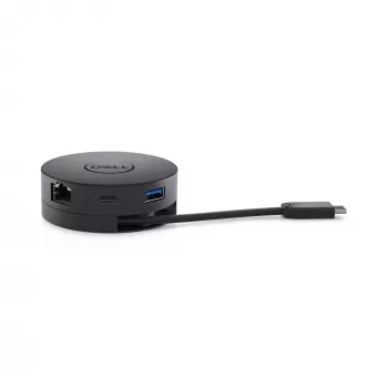 DELL Mobile Adapter DA300 Juhtmega USB 3.2 Gen 2 (3.1 Gen 2) Type-C Must
