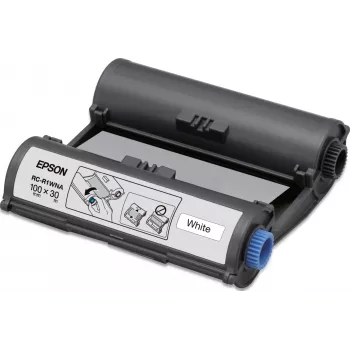 Ribbon Epson RC-R1WNA 100 mm valge LabelWorks Pro100 jaoks, 30 m