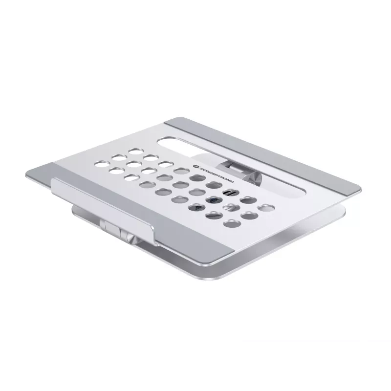 Conceptronic DONN27G, sülearvuti alus, hõbedane, alumiinium, 360°, USB 3.2 Gen 1 (3.1 Gen 1) USB-C, 5000 Mbit/s