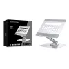 Conceptronic DONN27G, sülearvuti alus, hõbedane, alumiinium, 360°, USB 3.2 Gen 1 (3.1 Gen 1) USB-C, 5000 Mbit/s