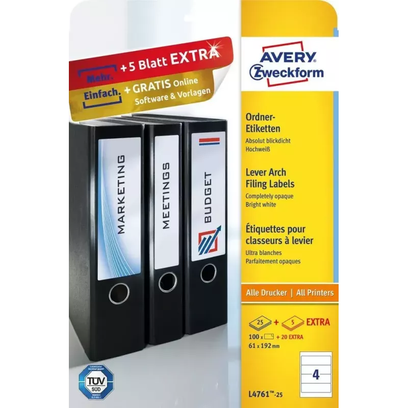 Isekleepuv silt Avery L4761-25 Rounded rectangle