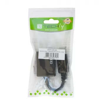 Techly DisplayPort DP to VGA adapter M F IADAP DSP-250, 0,07 m, DisplayPort, 2 x VGA (D-Sub), Isane, Emane, 1920 x 1200 pikslit