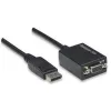 Techly DisplayPort DP to VGA adapter M F IADAP DSP-250, 0,07 m, DisplayPort, 2 x VGA (D-Sub), Isane, Emane, 1920 x 1200 pikslit
