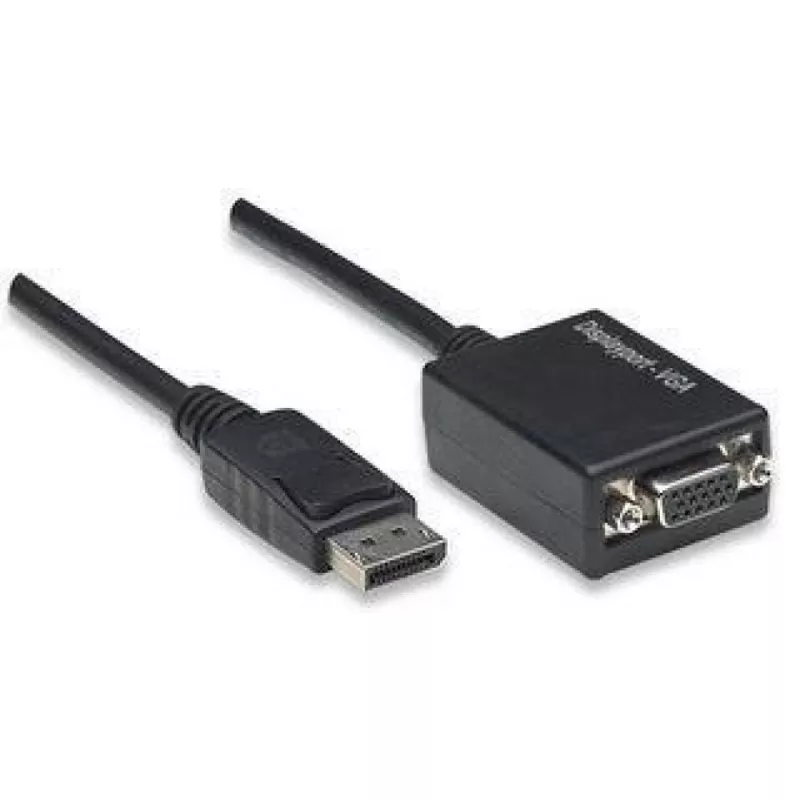 Techly DisplayPort DP to VGA adapter M F IADAP DSP-250, 0,07 m, DisplayPort, 2 x VGA (D-Sub), Isane, Emane, 1920 x 1200 pikslit