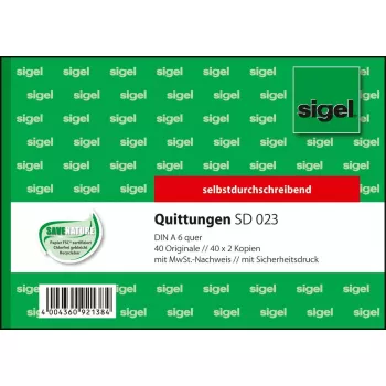Äriankeet Sigel SD023 roheline A6 Q 120 lehte