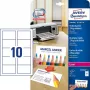 Visikaardilehed Avery Zweckform C32026-25, 85×54 mm, valge kartong, 25 kaarti
