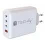 Techly IPW-PD140W-WH mobiilseadme laadija akupank, nutitelefon, tahvelarvuti, universaalne valge kiirlaadimine vahelduvvool siseruumides
