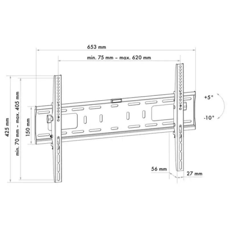 Seinakinnitusklamber Schwaiger LWHT7050 513 Must