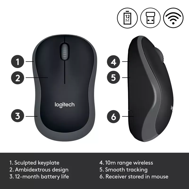 HIire Logitech M185 Swift juhtmevaba hall