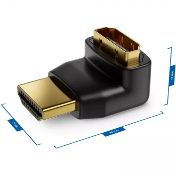 Techly HDMI-adapter M / F nurga all L IADAP HDMI-L, HDMI, HDMI, must
