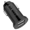 Techly Mini autolaadija 2 USB-A pordiga 24W / 4.8A Must, Auto, Sigaretisüütaja, 4,8 A, Must